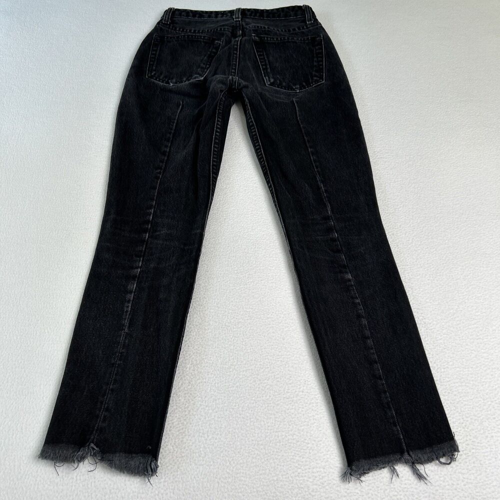 Reformation Women's Size 24 Skinny French Jean High Rise Button Fly Charcoal - Picture 5 of 9